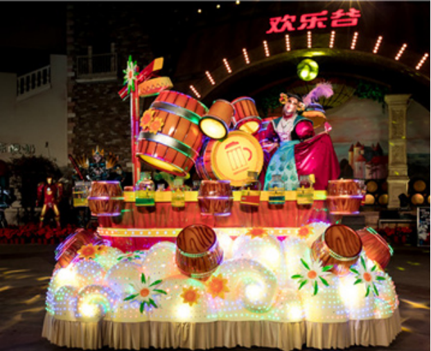 天津欢乐谷“啤酒桶”巡游花车
